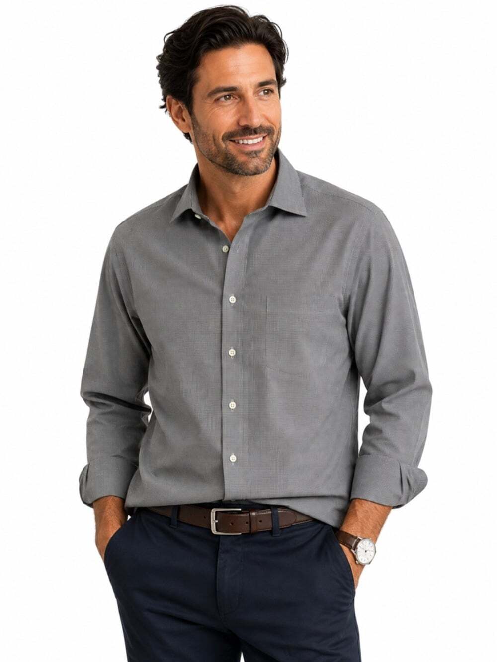 Arrow 1851 Micro Check Dress Shirt Classic Fit Cotton Heritage Preppy XL